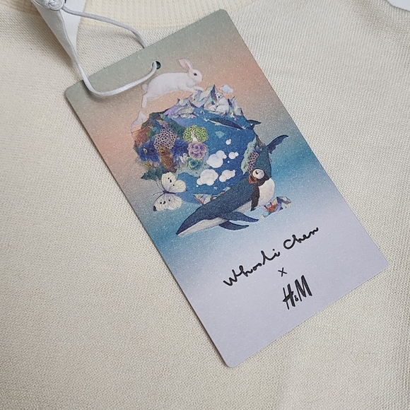 H&M Whooli Chen Girls Bunny Sweatshirt Headband & Dress Matching Outfit 6x/7 NEW - Picture 10 of 15